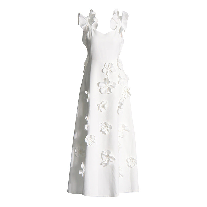 Robe caraco fleurie en 3D avec coutures de haute qualité