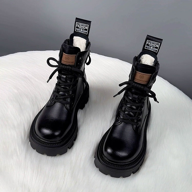 Bottes d'hiver à plateforme doublées de fourrure