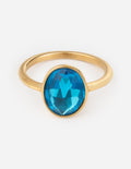 Bague de pierres précieuses bleu océan