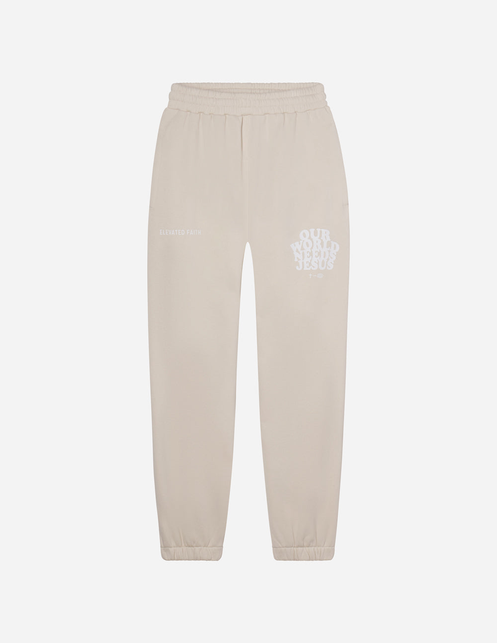 Notre monde a besoin de Jésus - Pantalon de jogging unisexe beige