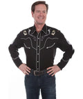 Chemise Western brodée pour hommes Scully Dead Man's Hand