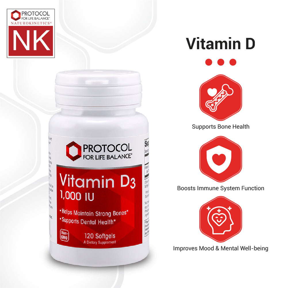 Protocol For Life Balance Vitamine D3 1 000 UI 120 gélules - P0365