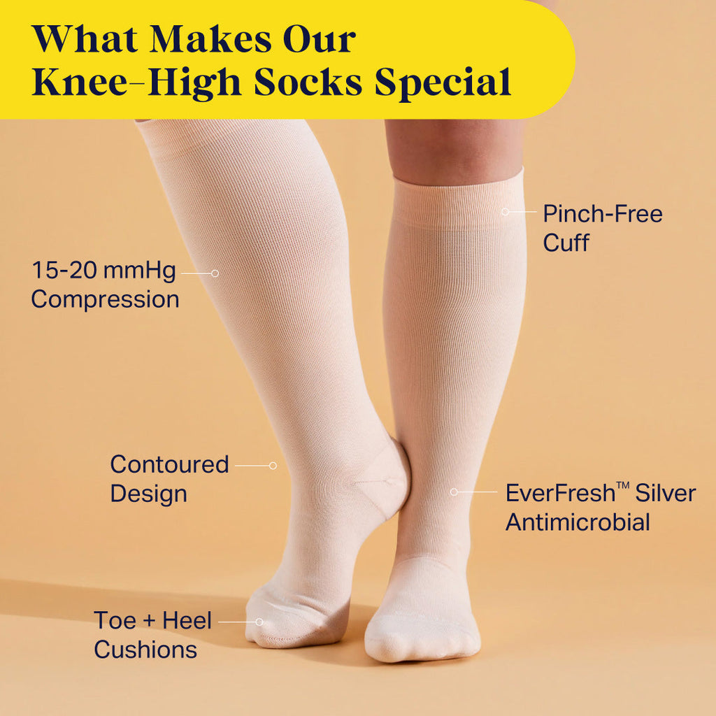 Chaussettes de compression montantes – Uni