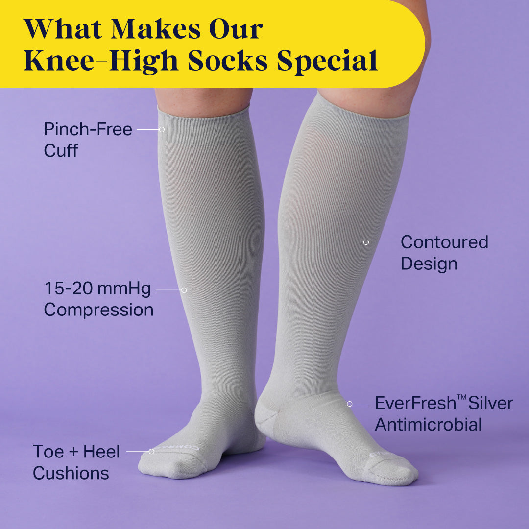 Chaussettes de compression montantes – Uni