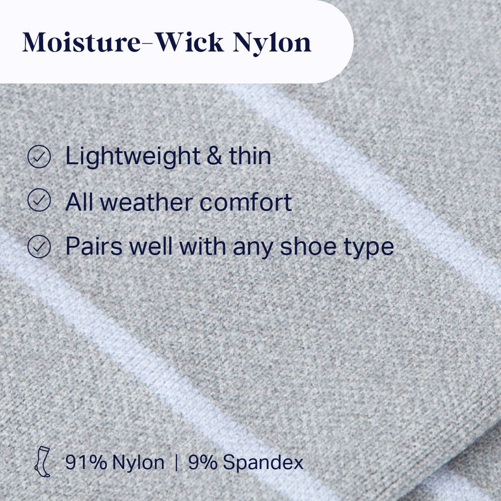 Chaussettes de compression montantes – Rayures (20-30 mmHg)
