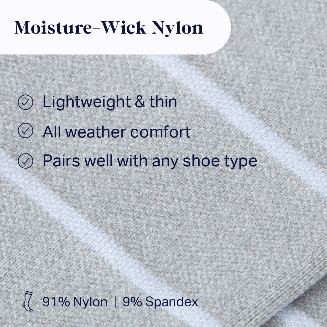 Chaussettes de compression montantes – Rayures (20-30 mmHg)