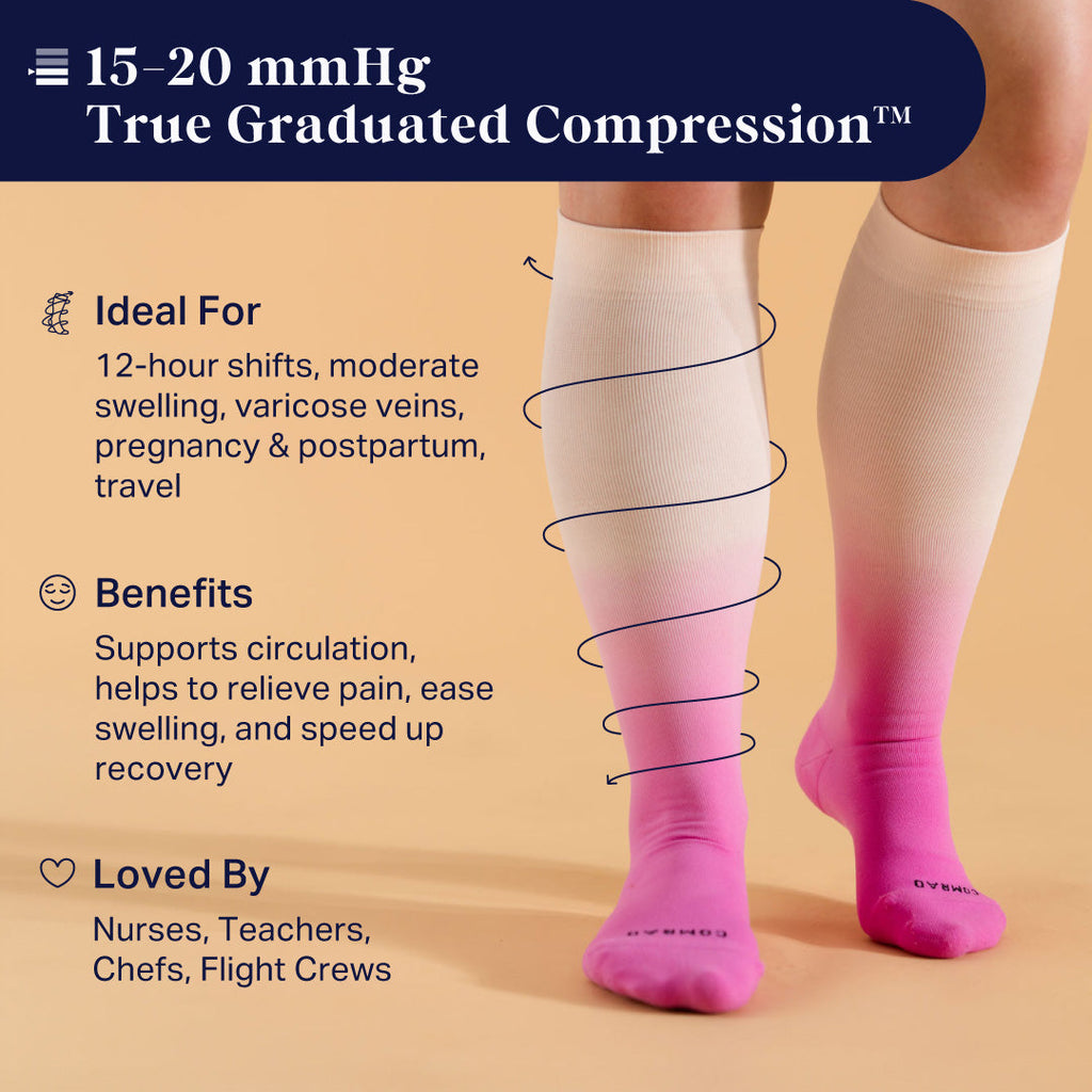 Chaussettes de compression montantes – Uni