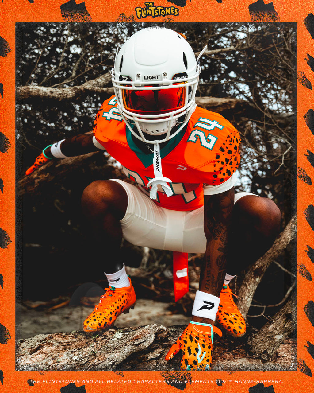 Chaussures de football américain The Flintstones « Bedrock Blitz » – Quantum Speed par Phenom Elite