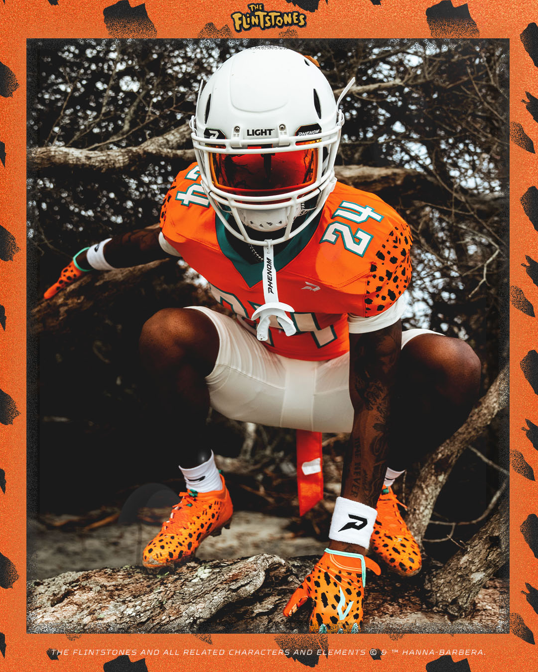 Chaussures de football américain The Flintstones « Bedrock Blitz » – Quantum Speed par Phenom Elite