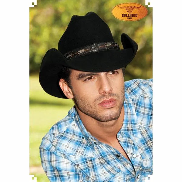 Bullhide Pass The Buck - Chapeau de cowboy en feutre de laine malléable