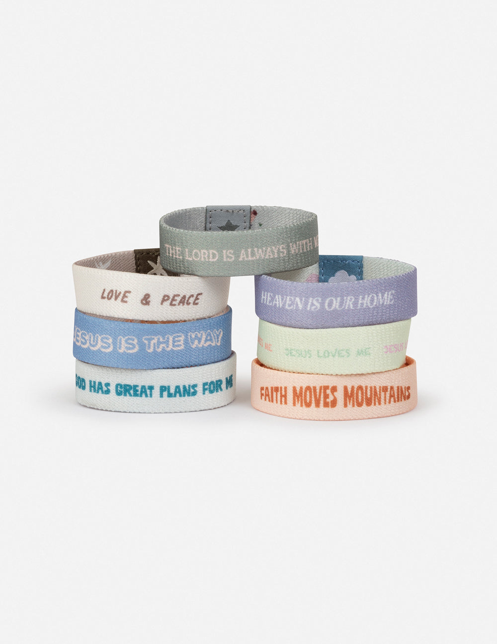 Lot de bracelets réversibles pastel pour enfants