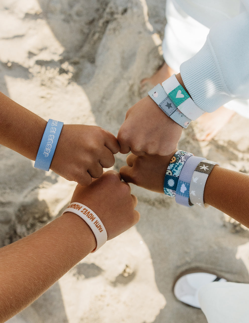 Lot de bracelets réversibles pastel pour enfants