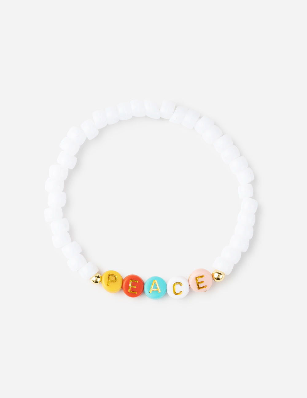 Bracelet Lettres Multicolores "Peace"