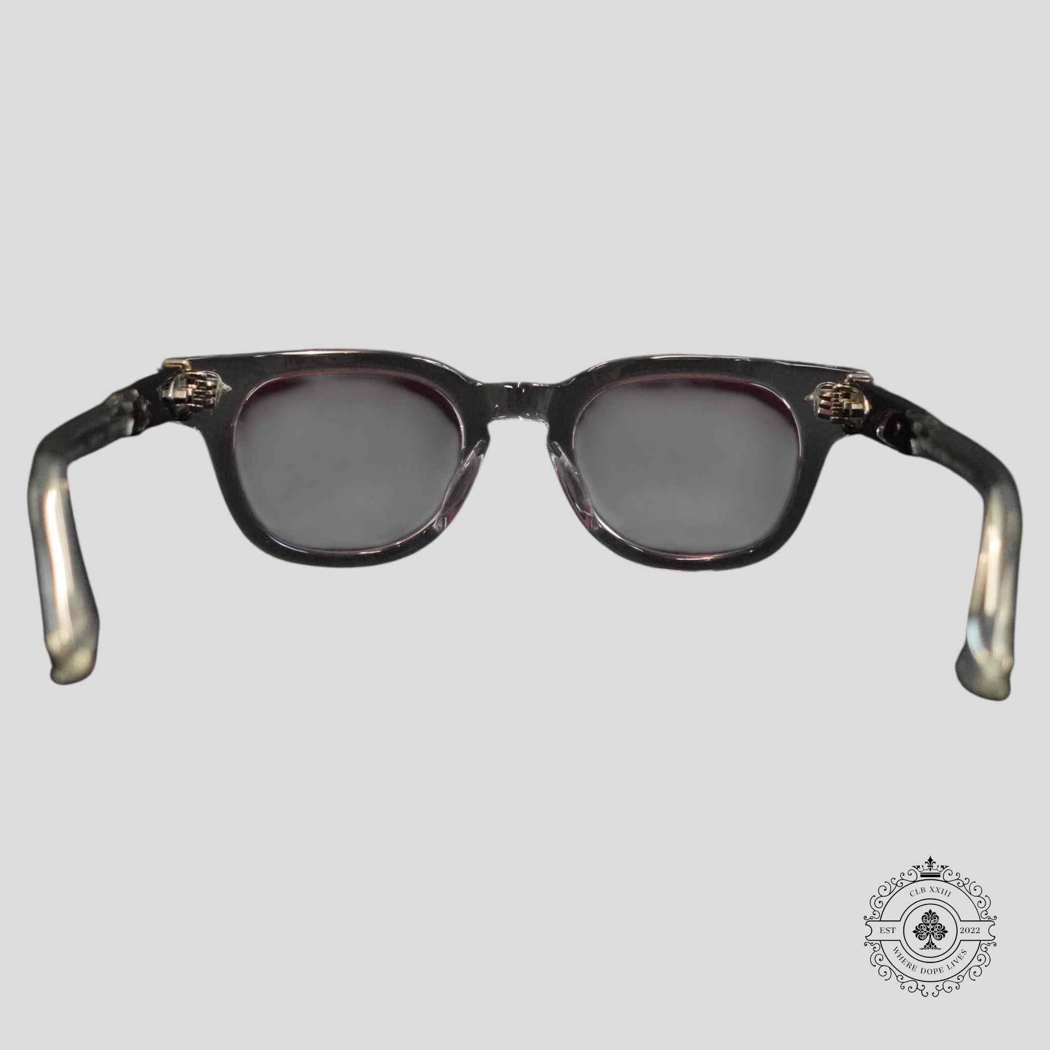 Lunettes Chrome Hearts Jenna Tail Yea transparentes/argentées