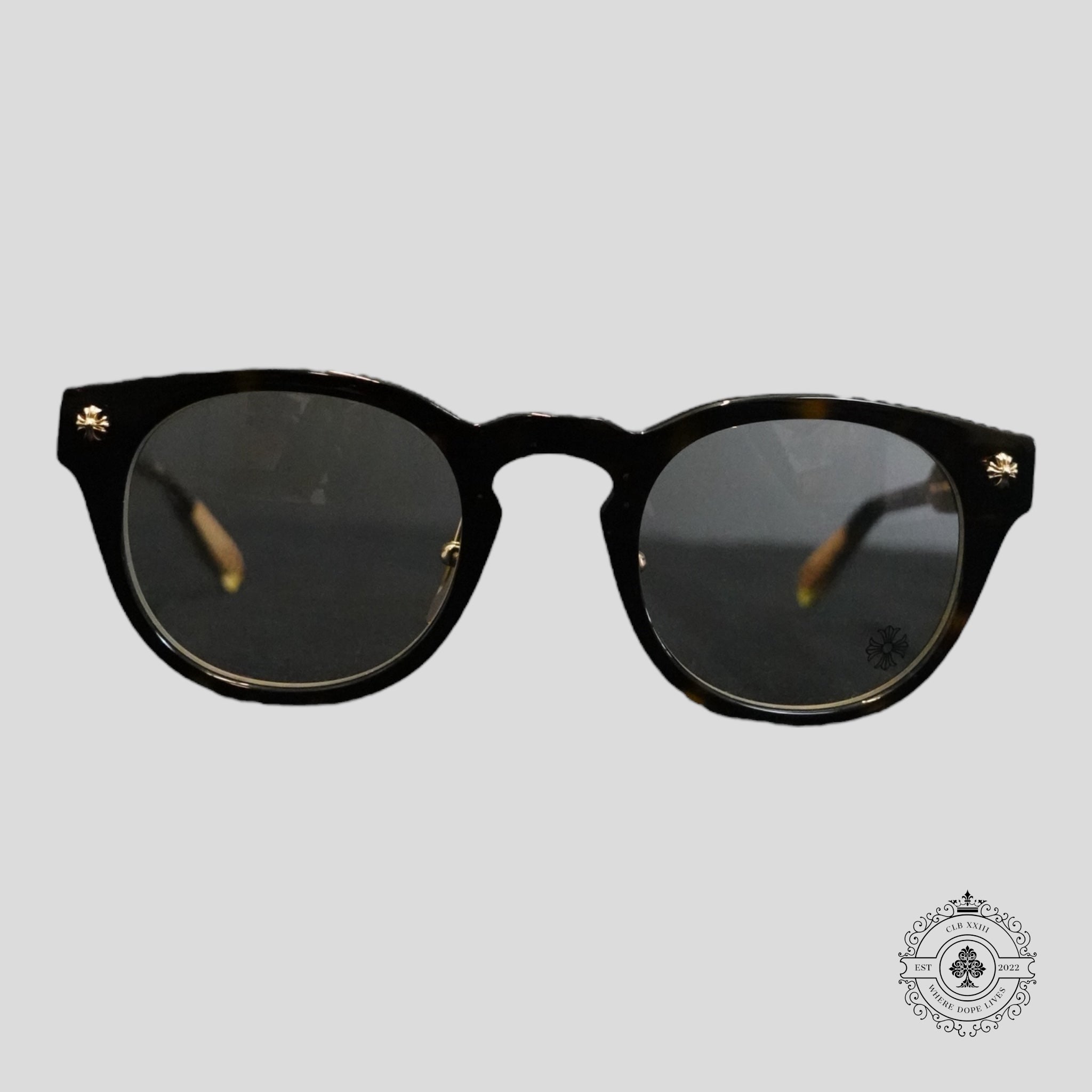 Lunettes Chrome Hearts Dingalonglinglong écaille de tortue/or
