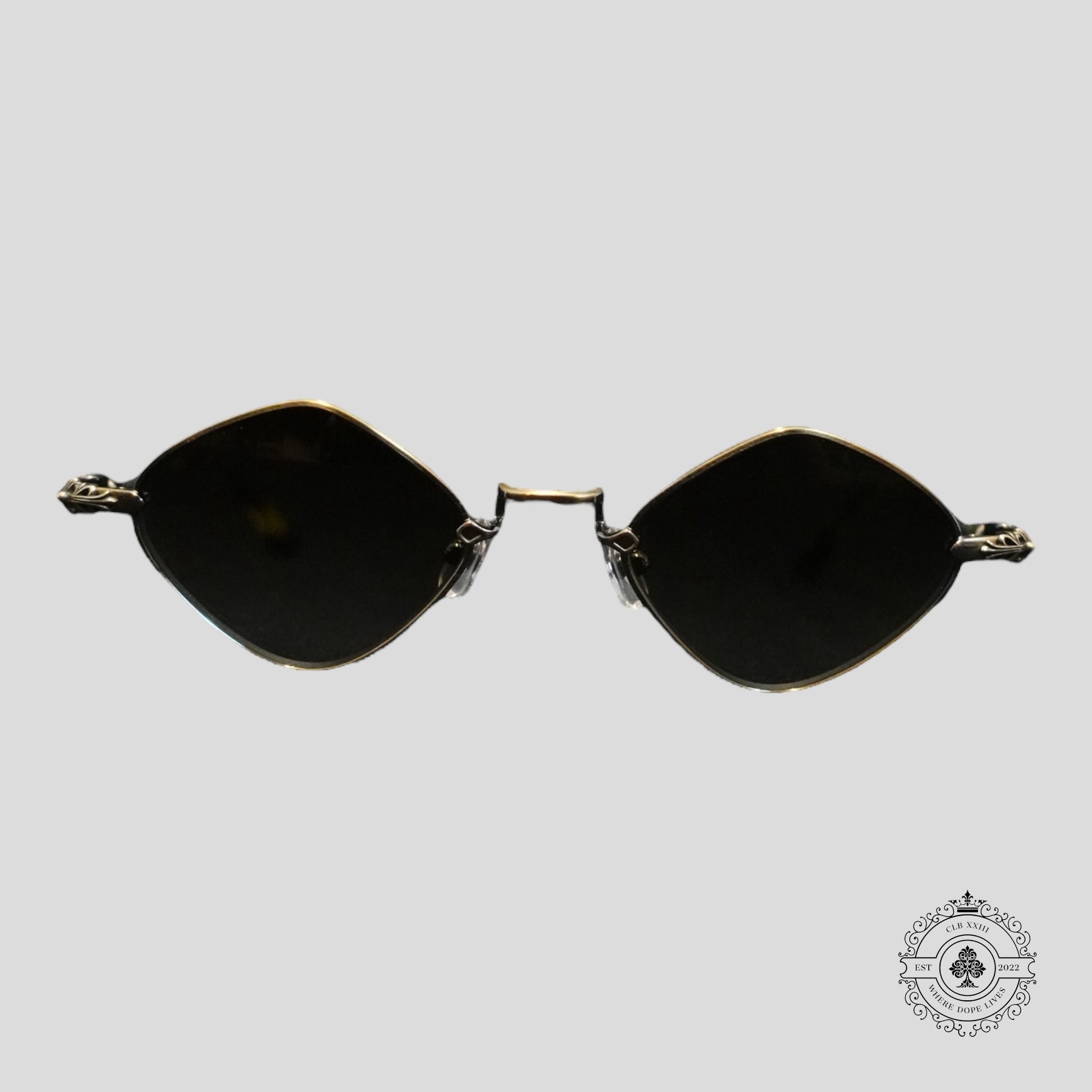 Lunettes de soleil Chrome Hearts Diamond Dog écaille de tortue