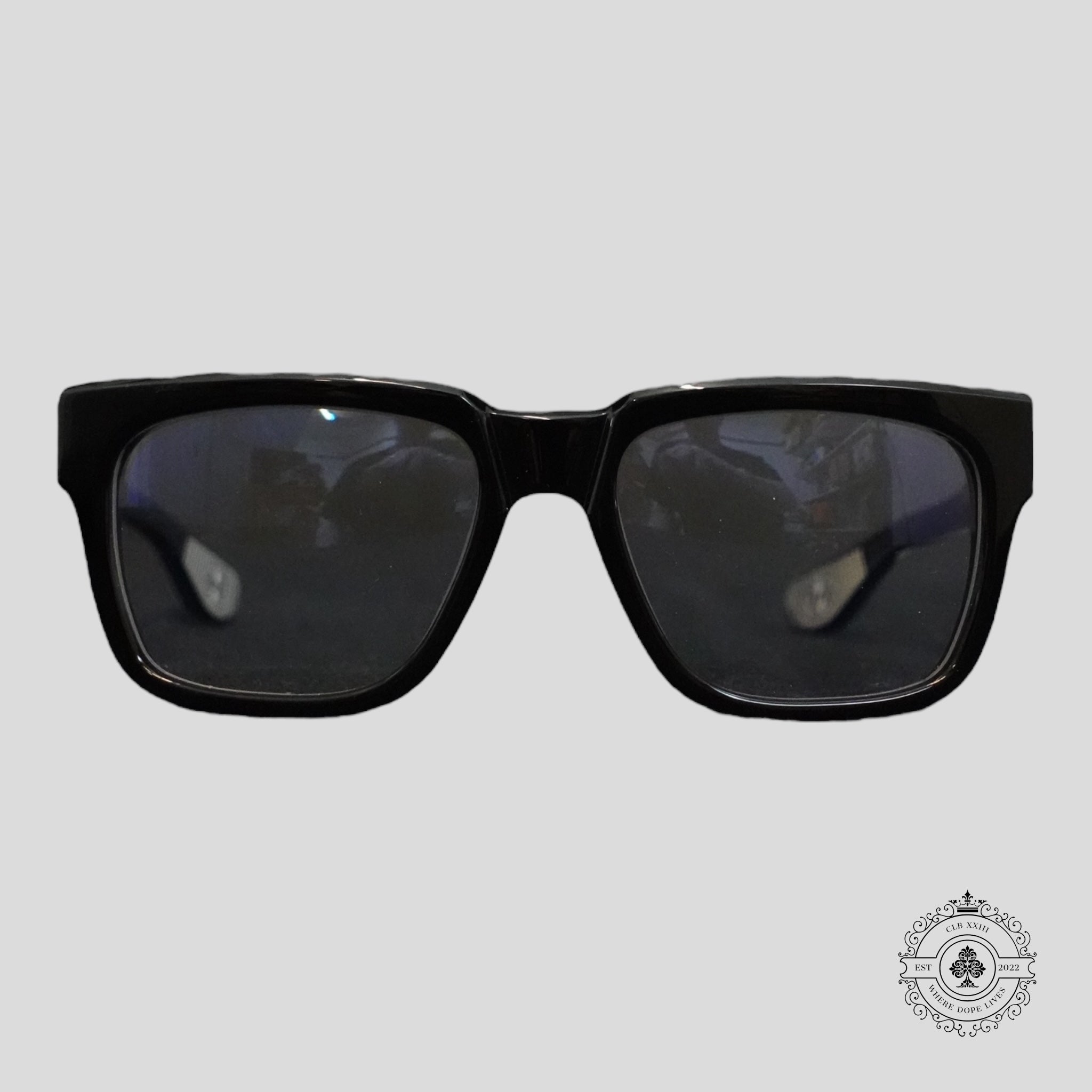 Lunettes Chrome Hearts Box Officer Noir/Argent