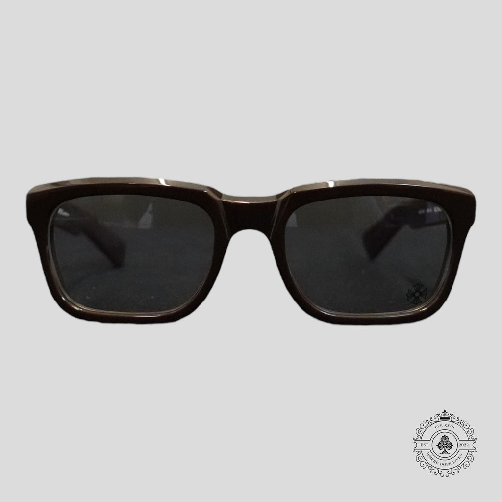 Lunettes de soleil Chrome Hearts See You In Tea Marron/Argent