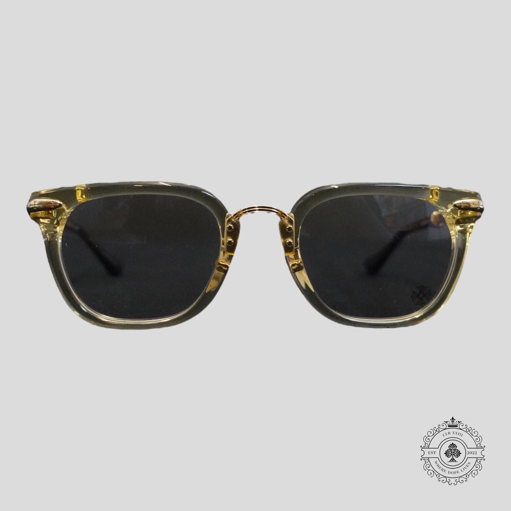 Lunettes Chrome Hearts Titanasluvr en écaille de tortue/doré