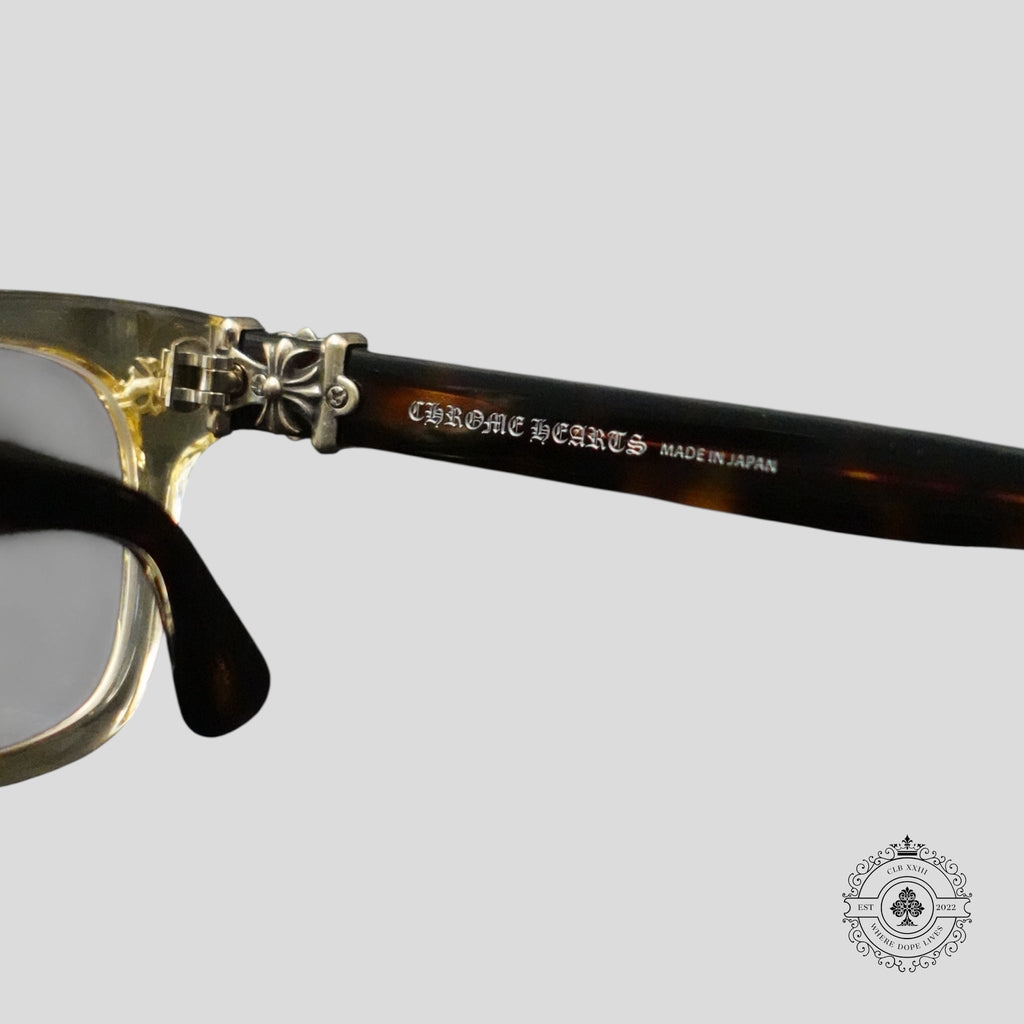 Lunettes Chrome Hearts Vagilante en écaille de tortue/argent