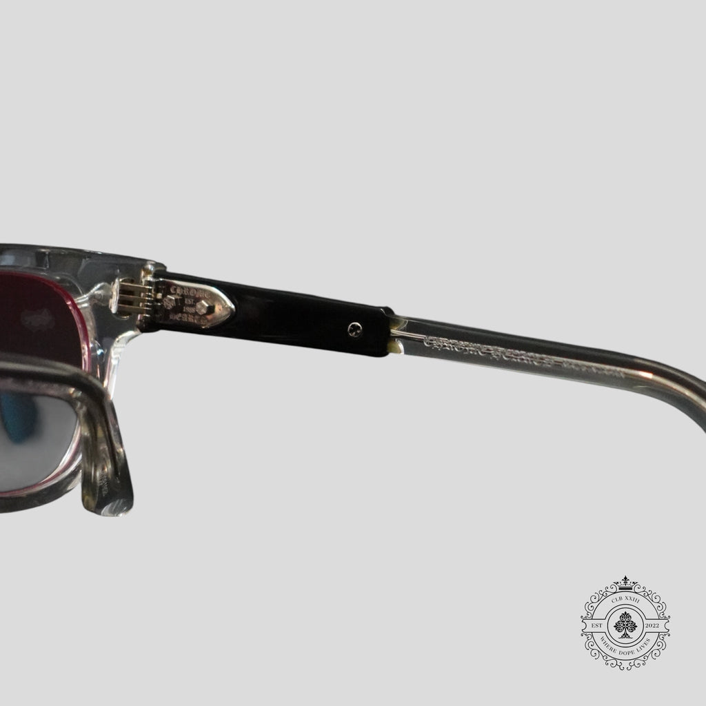 Lunettes Chrome Hearts Jenna Tail Yea transparentes/argentées