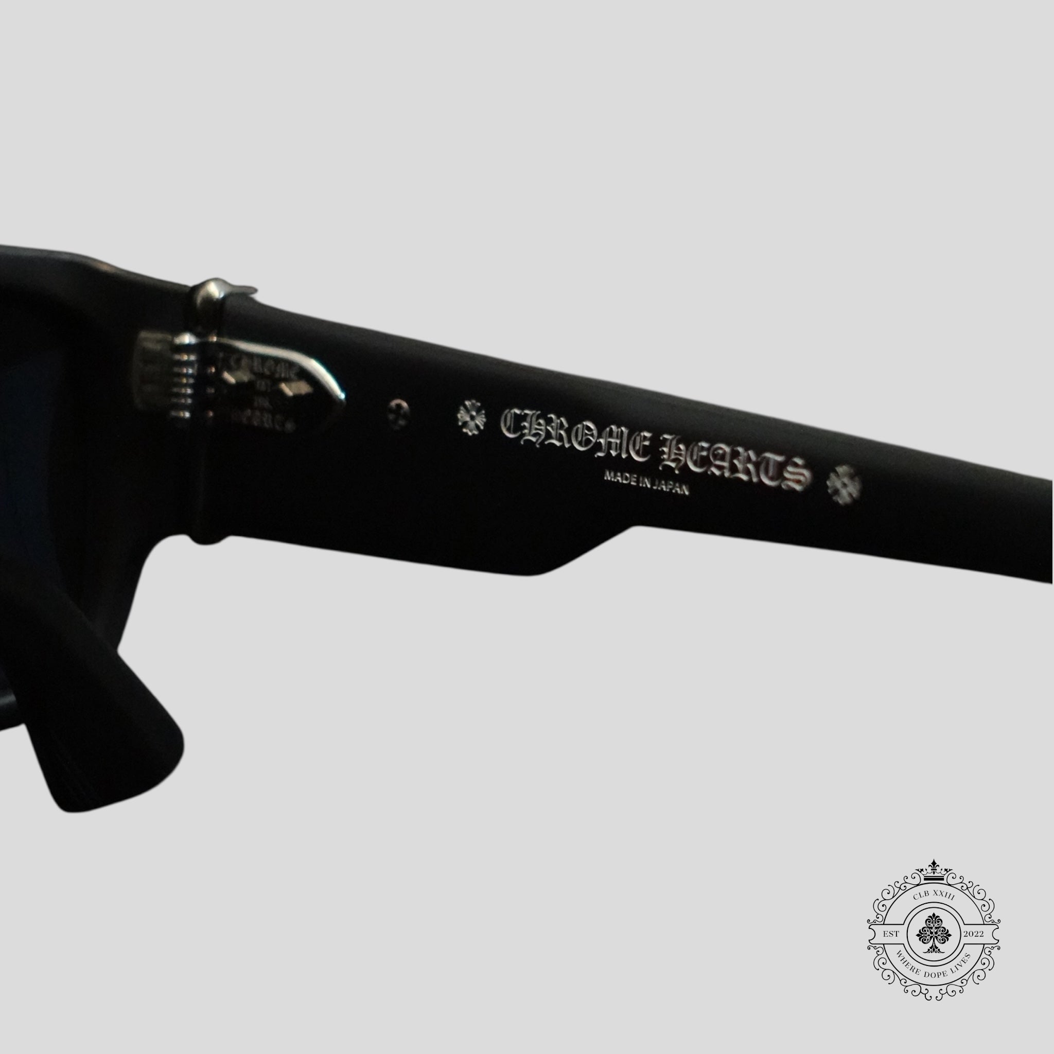 Lunettes Chrome Hearts Yer Bjorn Again, noir mat/argent