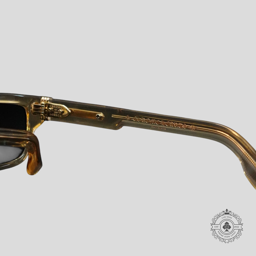 Lunettes de soleil Chrome Hearts 2 Thick transparentes/dorées