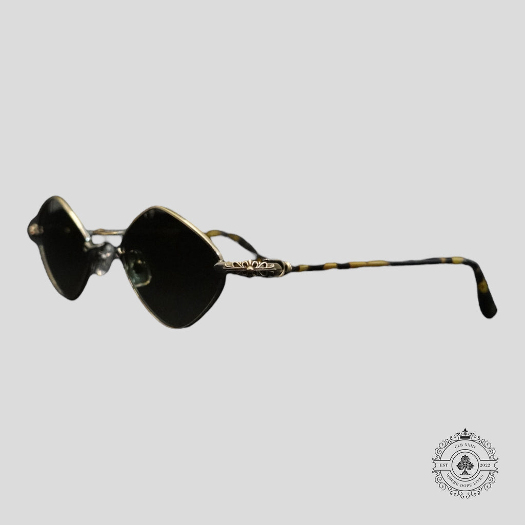 Lunettes de soleil Chrome Hearts Diamond Dog écaille de tortue