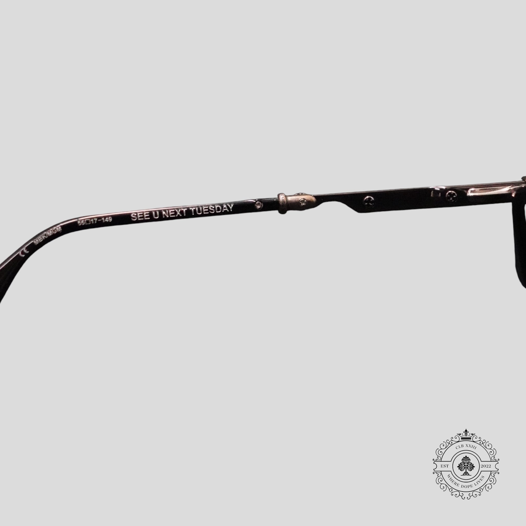 Lunettes Chrome Hearts See U Next Tuesday en Noir/Argent