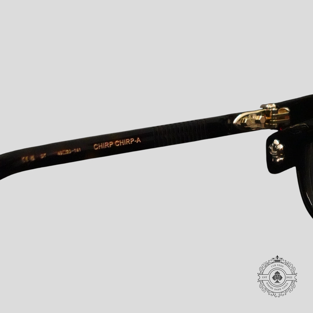 Lunettes de soleil Chrome Hearts Chirp Chirp-A en écaille de tortue/or