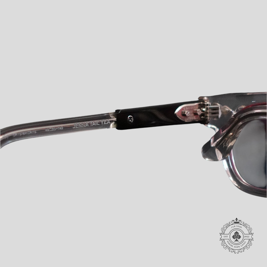 Lunettes Chrome Hearts Jenna Tail Yea transparentes/argentées