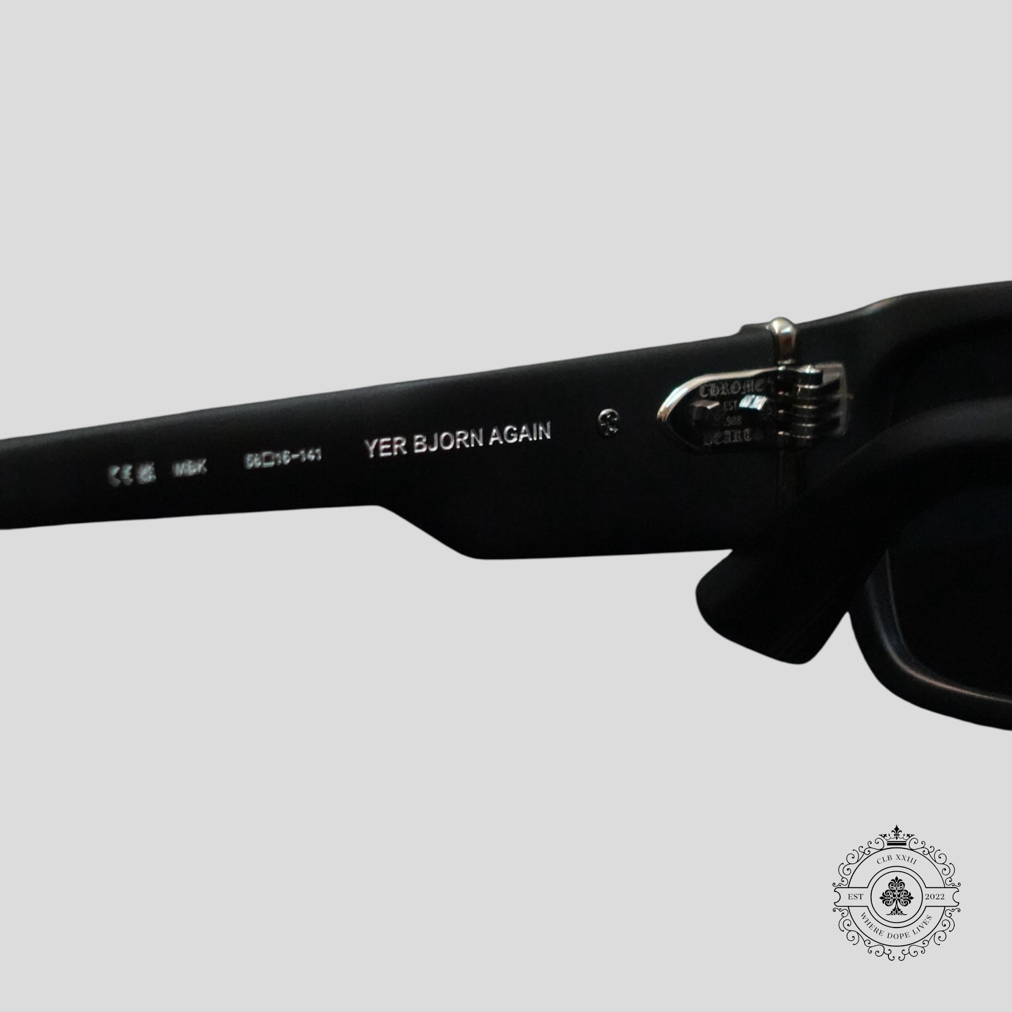 Lunettes Chrome Hearts Yer Bjorn Again, noir mat/argent