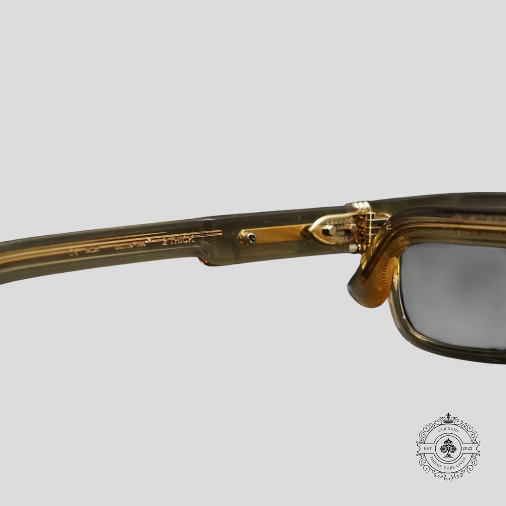 Lunettes de soleil Chrome Hearts 2 Thick transparentes/dorées