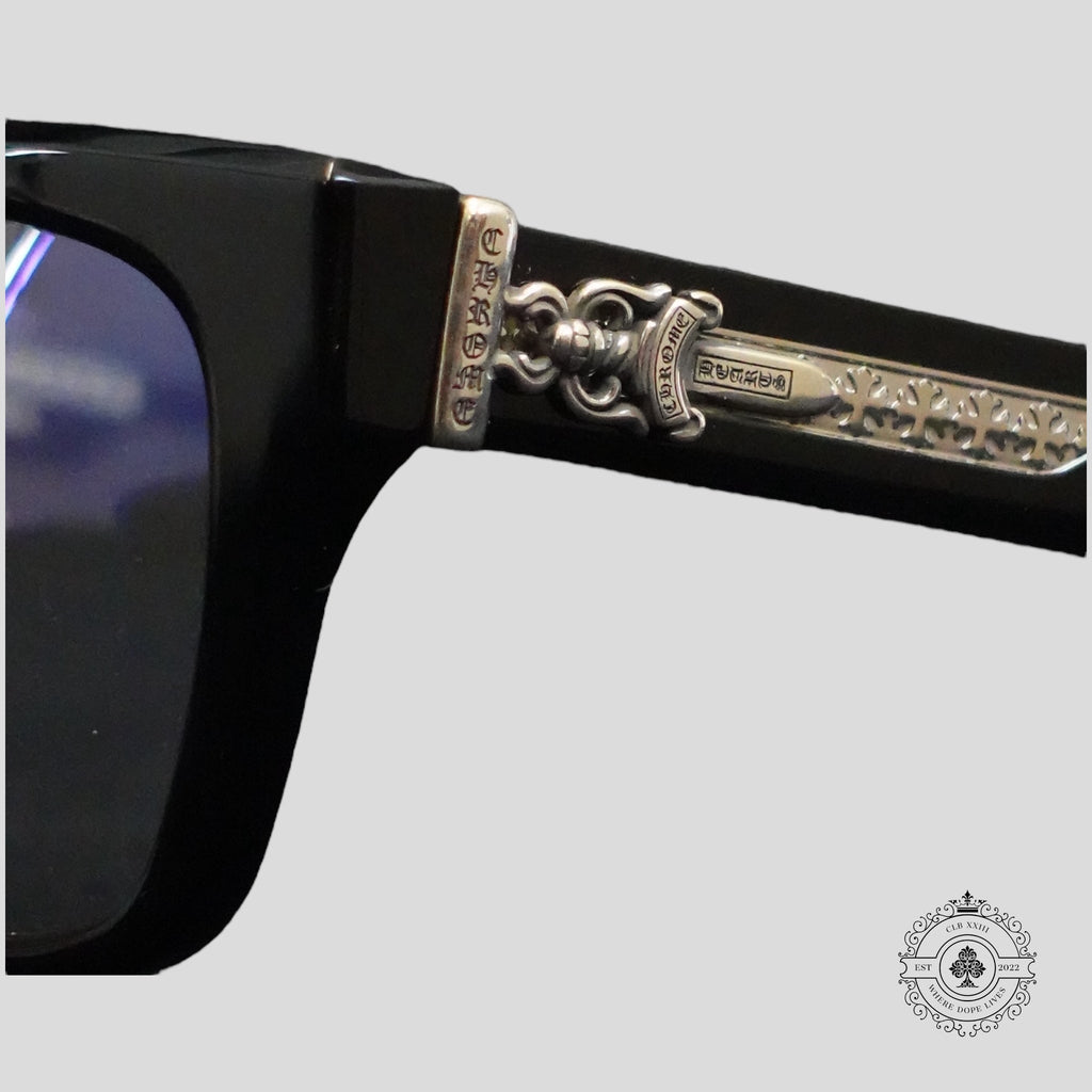 Lunettes Chrome Hearts Box Officer Noir/Argent
