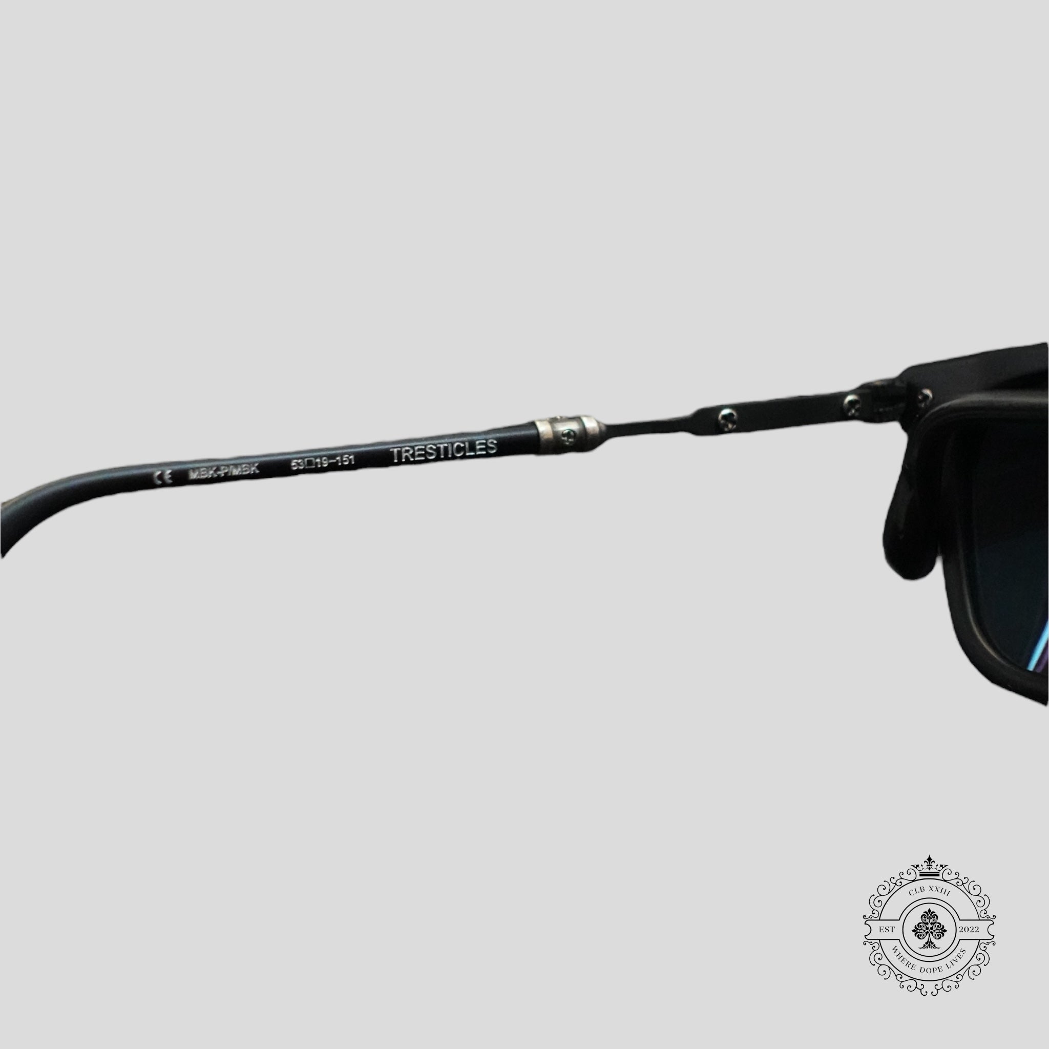 Lunettes Chrome Hearts Tresticles Noir Mat/Argent
