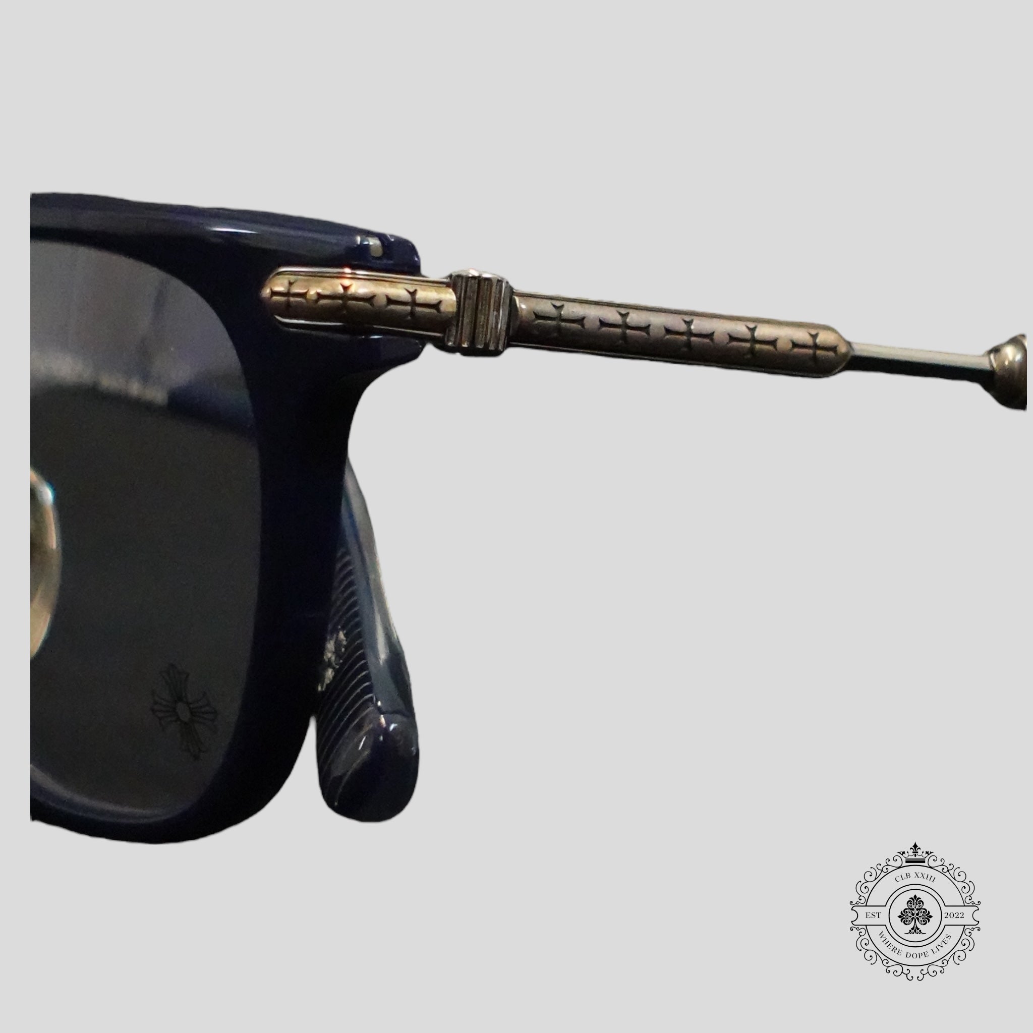 Lunettes Chrome Hearts Tycoxagain bleu/argent