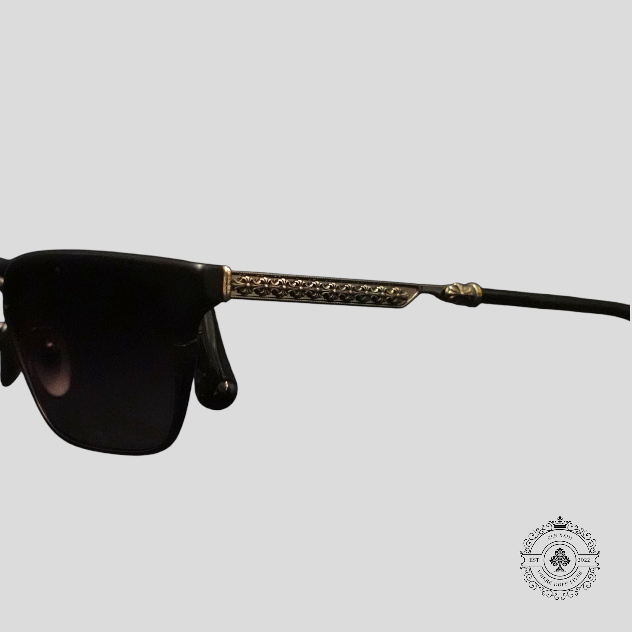 Lunettes Chrome Hearts See U Next Tuesday en Noir/Argent