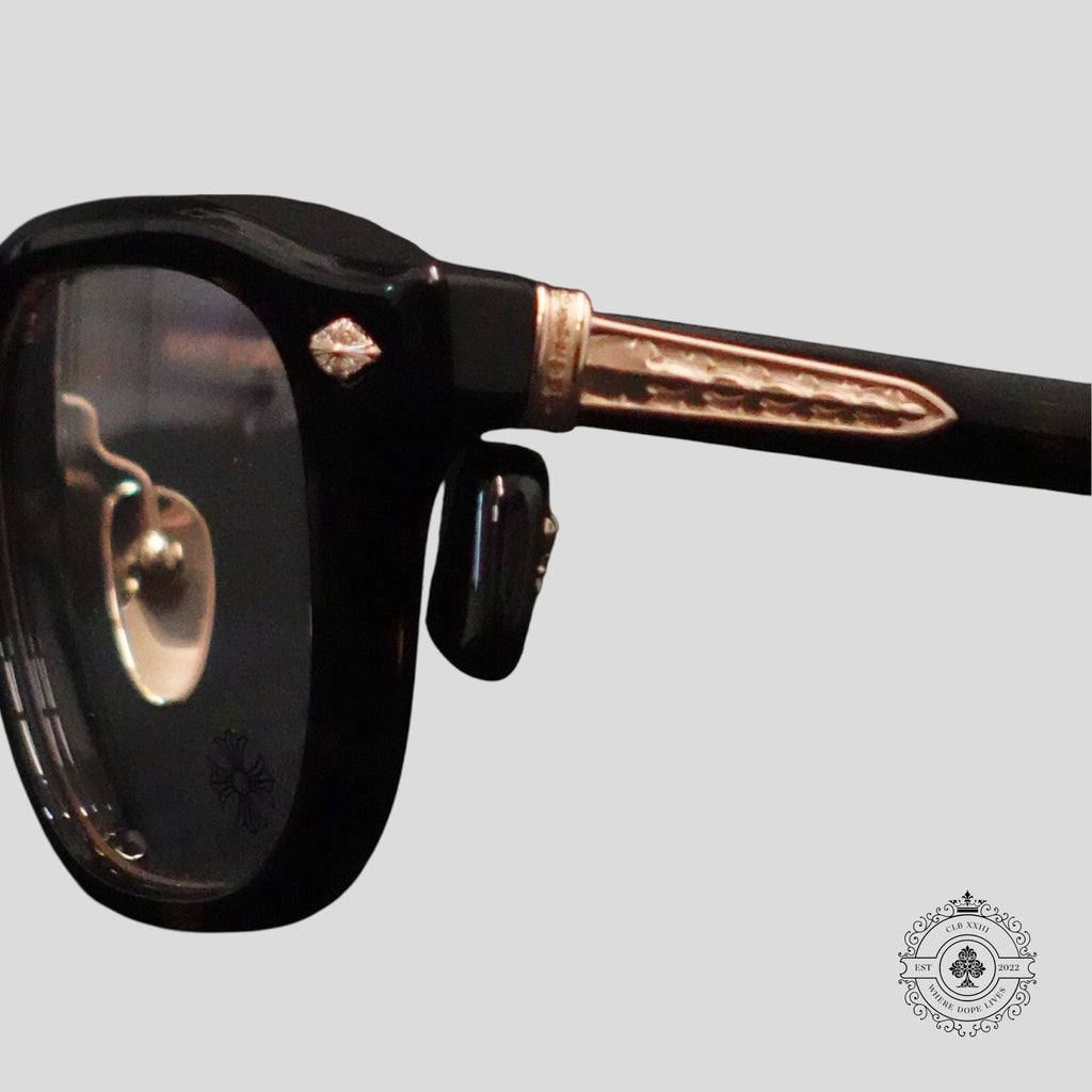 Lunettes de soleil Chrome Hearts Chirp Chirp-A en écaille de tortue/or