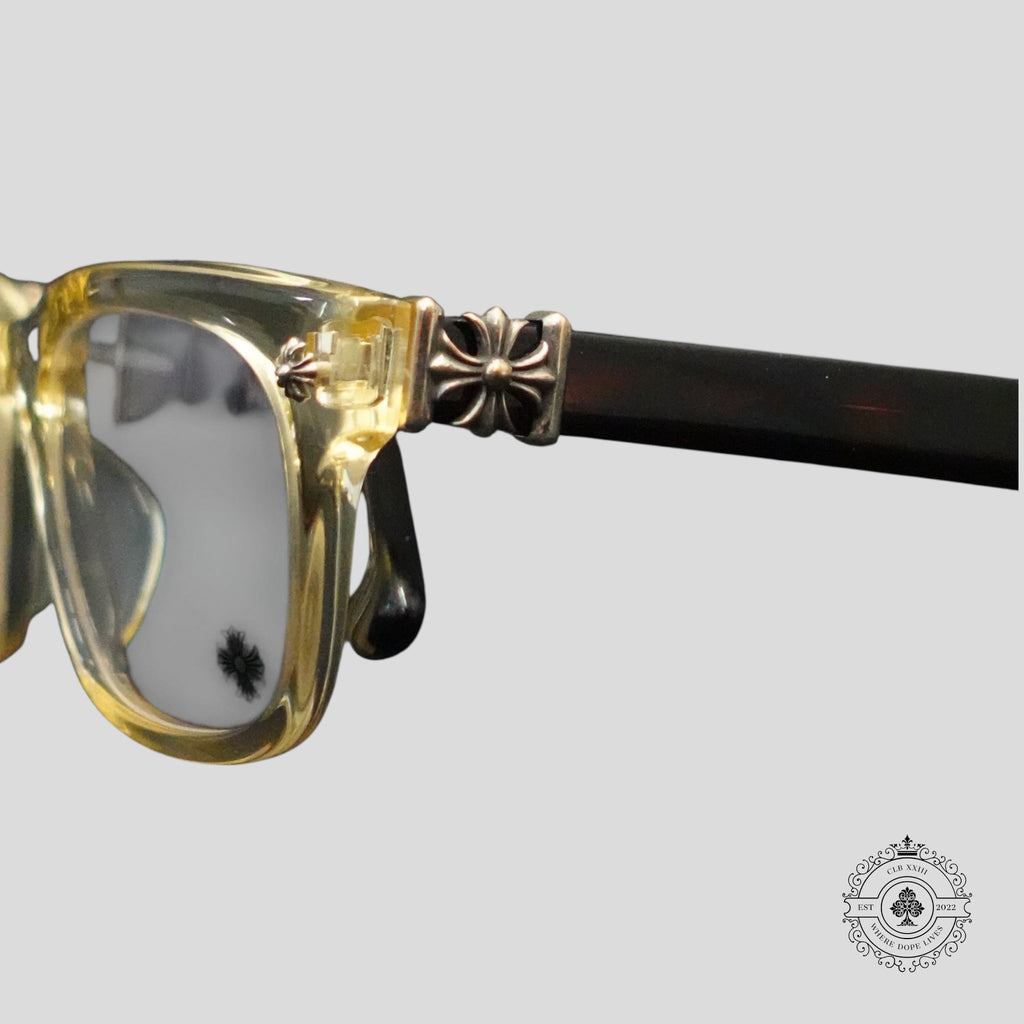 Lunettes Chrome Hearts Vagilante en écaille de tortue/argent