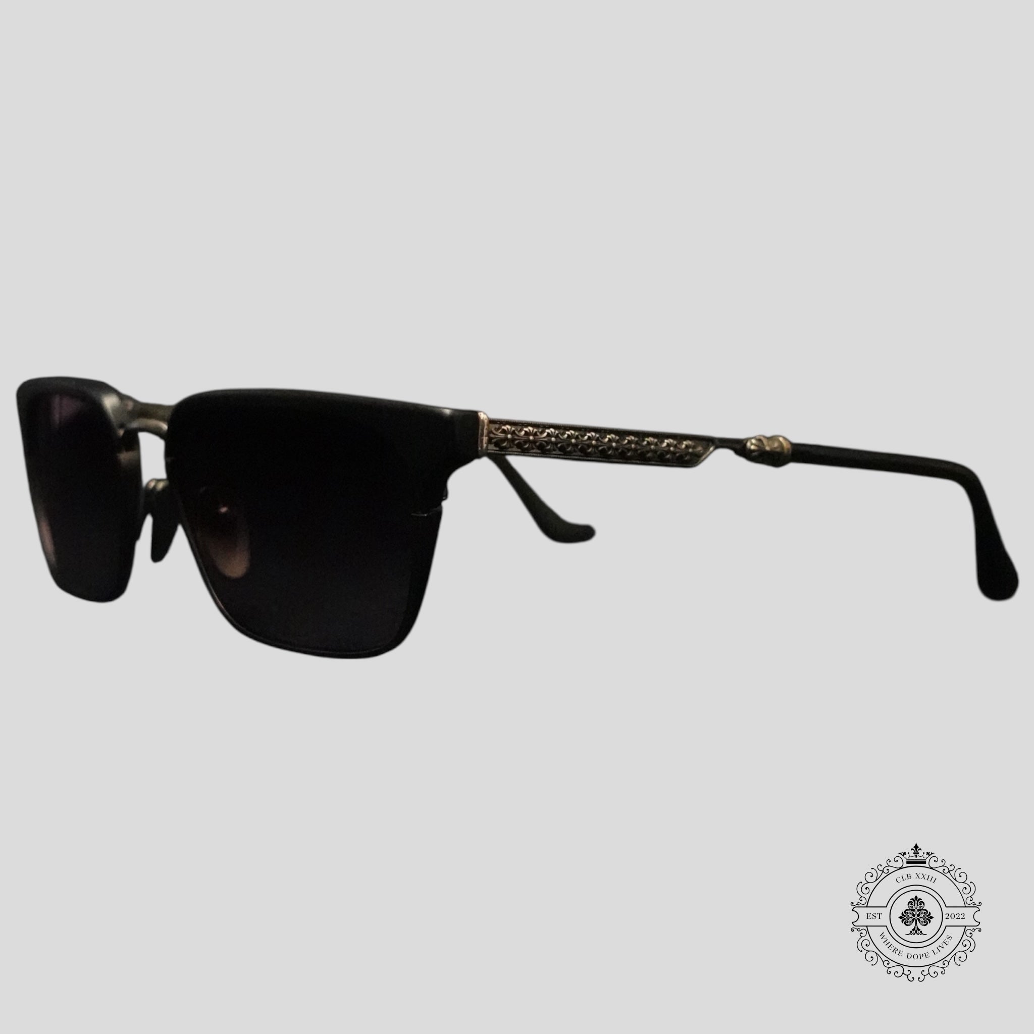 Lunettes Chrome Hearts See U Next Tuesday en Noir/Argent