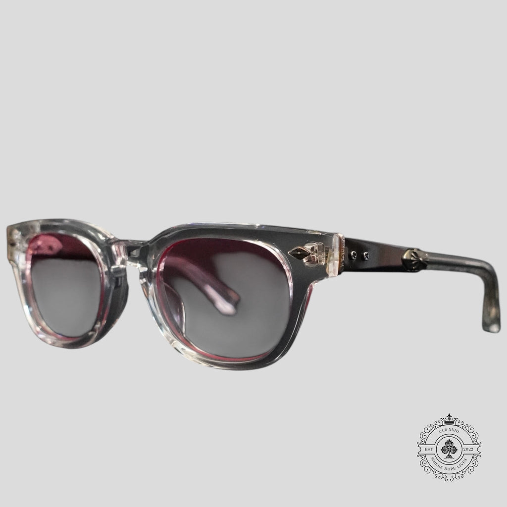 Lunettes Chrome Hearts Jenna Tail Yea transparentes/argentées