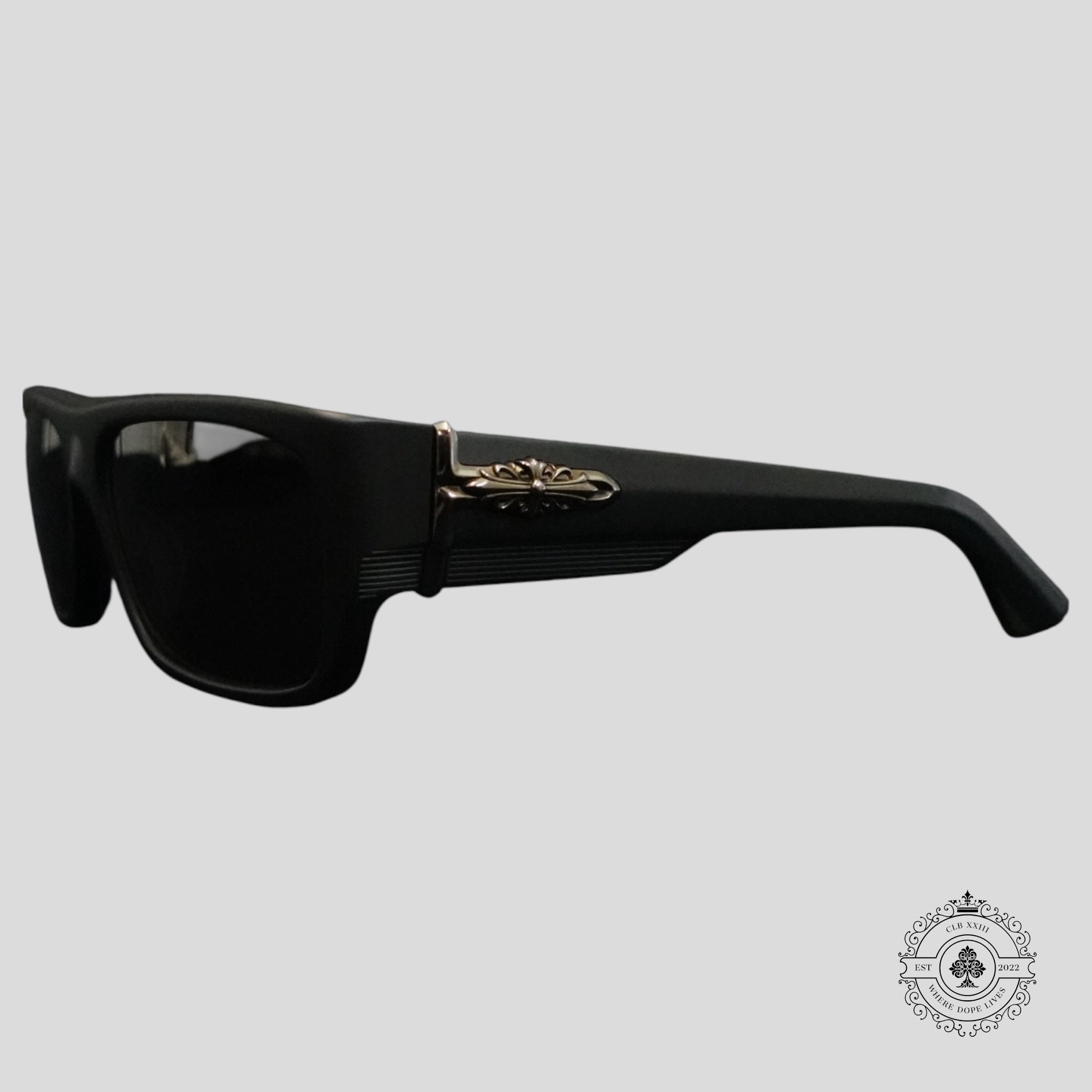 Lunettes Chrome Hearts Yer Bjorn Again, noir mat/argent