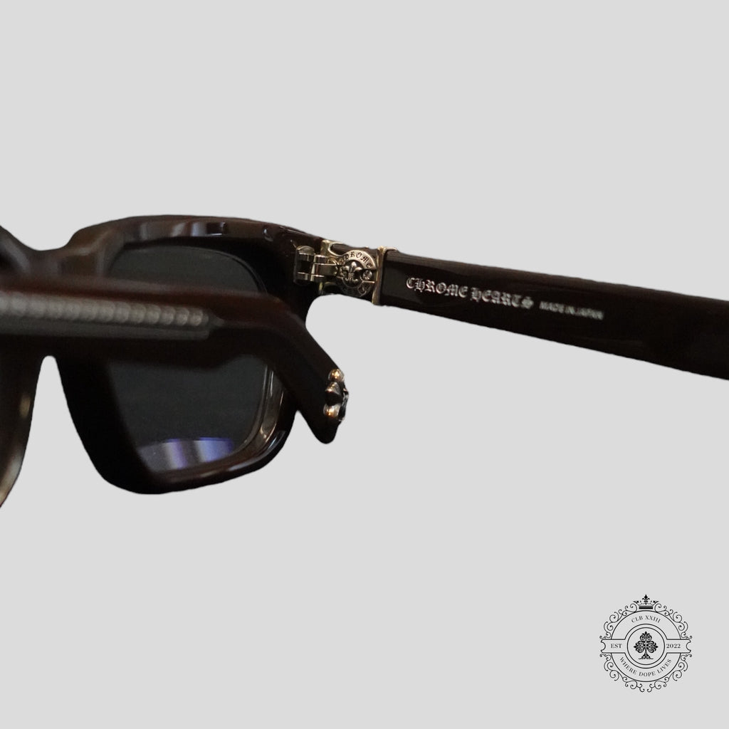 Lunettes de soleil Chrome Hearts See You In Tea Marron/Argent