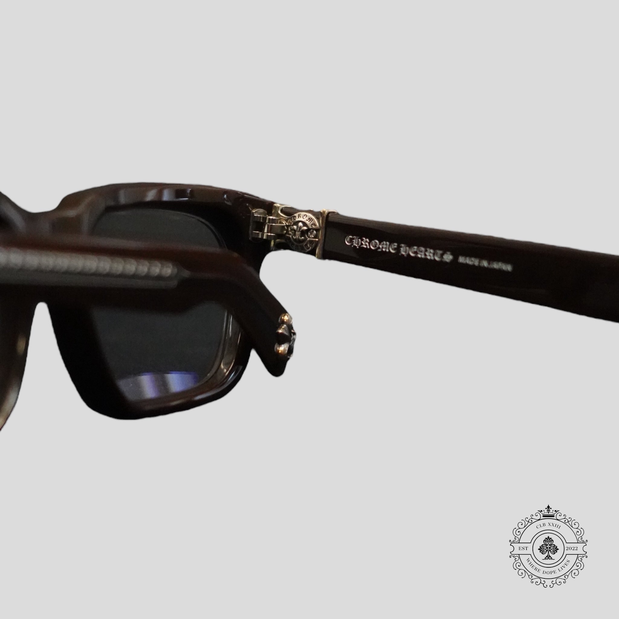Lunettes de soleil Chrome Hearts See You In Tea Marron/Argent
