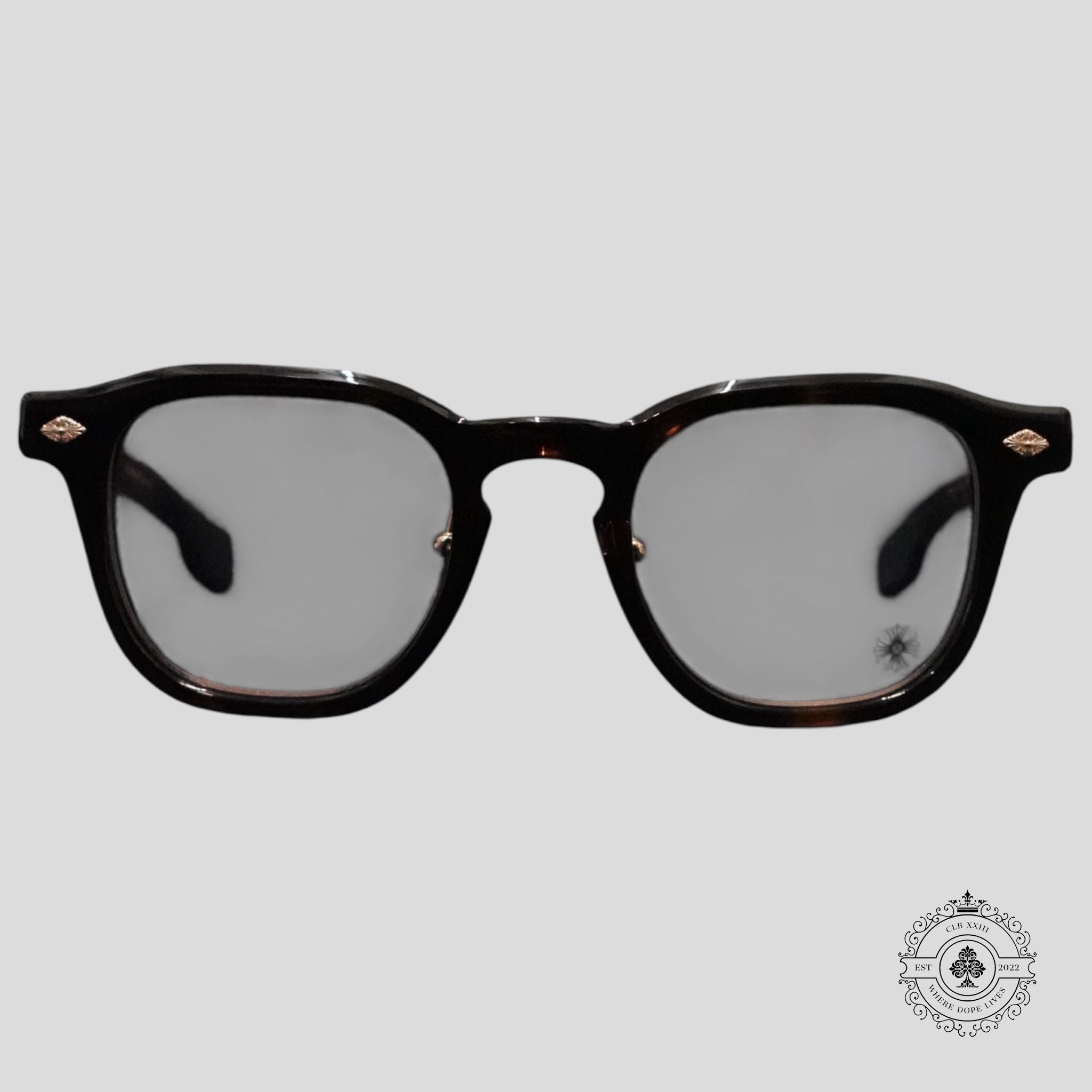 Lunettes de soleil Chrome Hearts Chirp Chirp-A en écaille de tortue/or