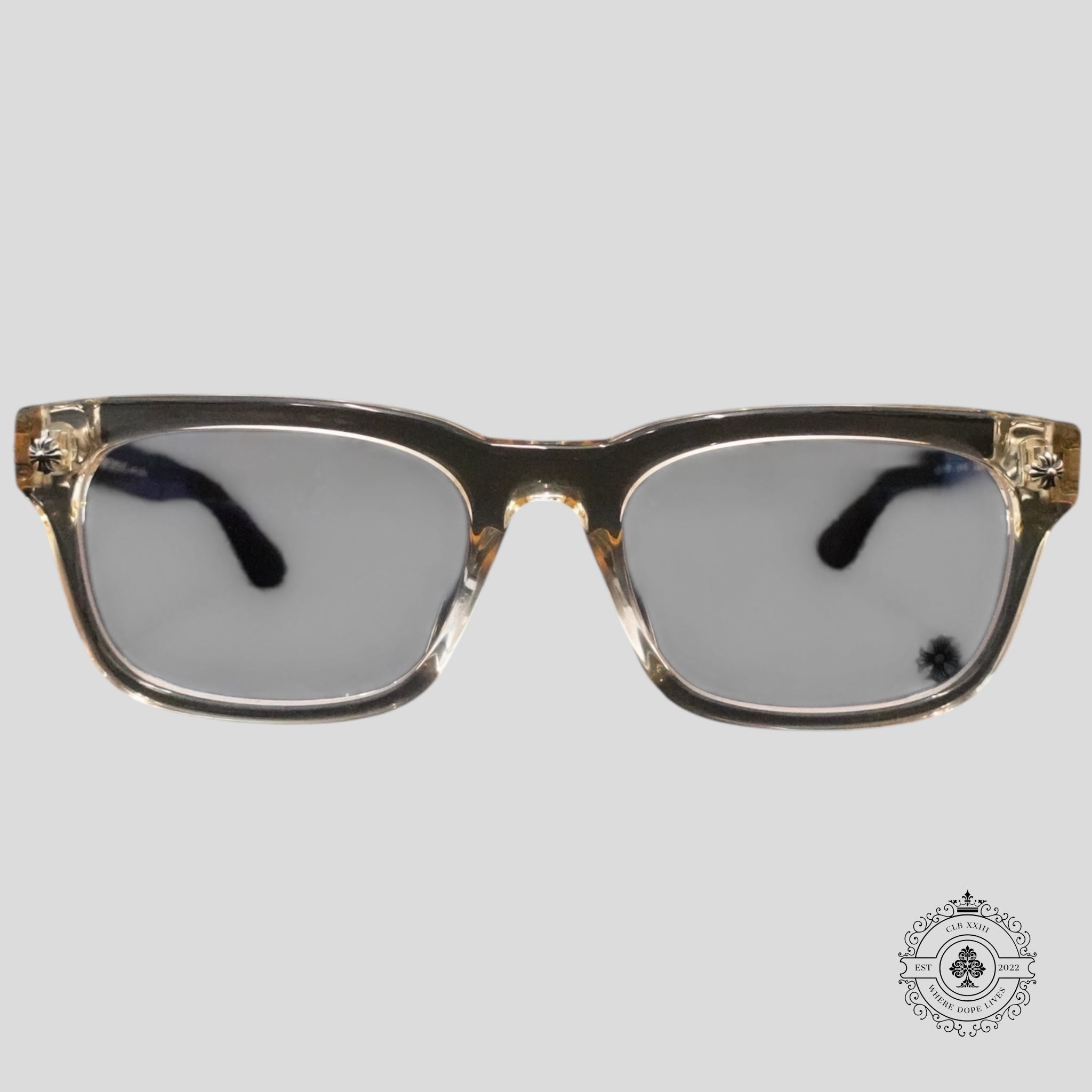 Lunettes Chrome Hearts Vagilante en écaille de tortue/argent