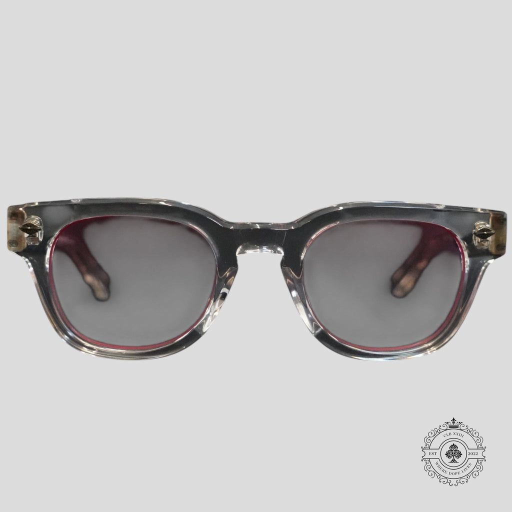 Lunettes Chrome Hearts Jenna Tail Yea transparentes/argentées