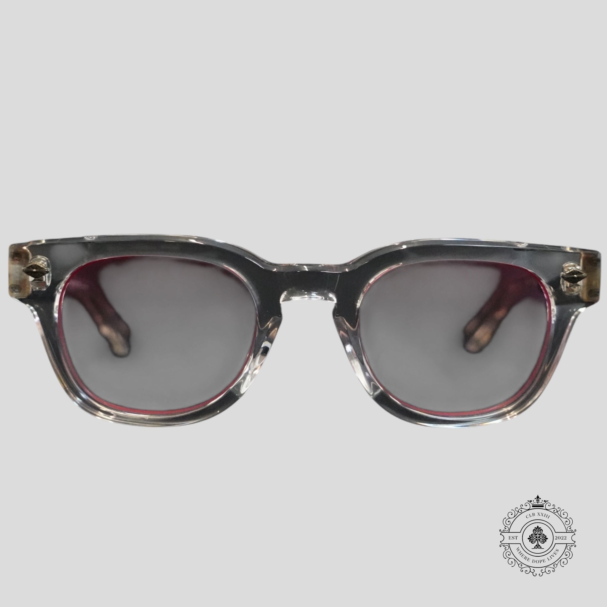 Lunettes Chrome Hearts Jenna Tail Yea transparentes/argentées