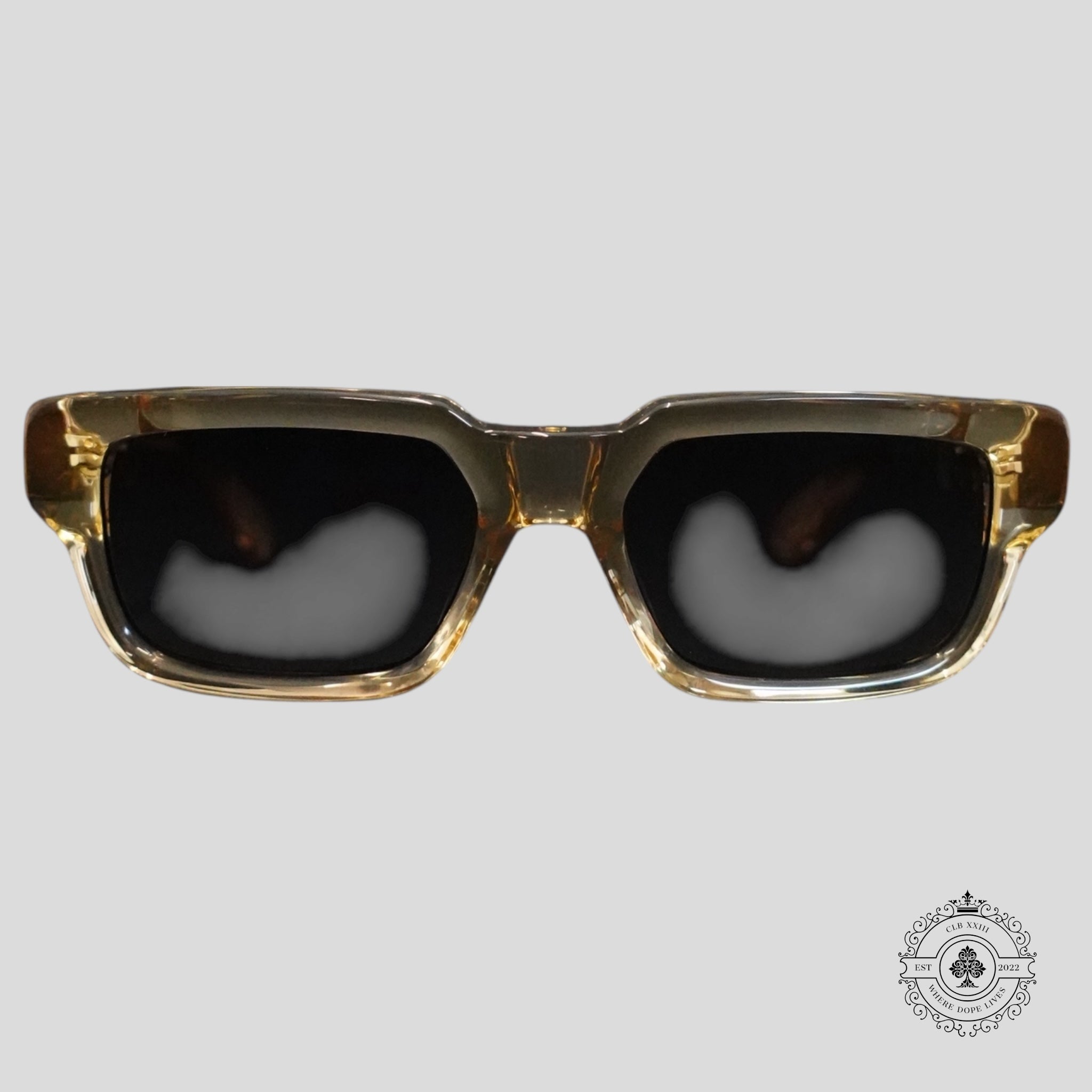 Lunettes de soleil Chrome Hearts 2 Thick transparentes/dorées