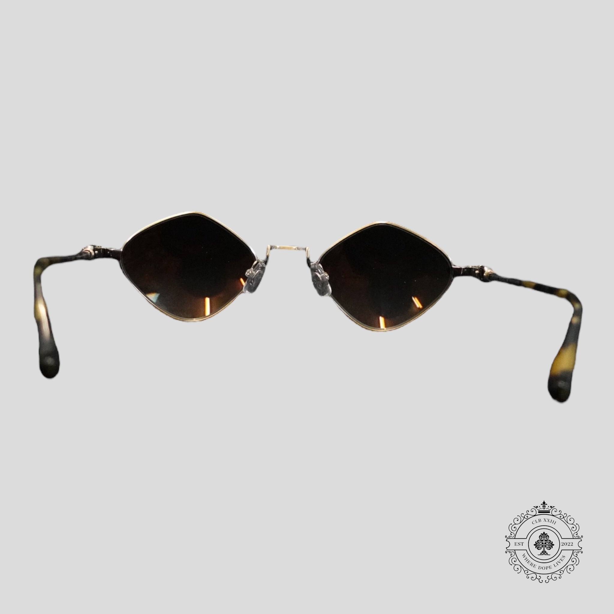 Lunettes de soleil Chrome Hearts Diamond Dog écaille de tortue